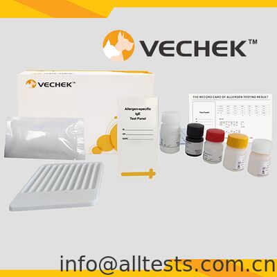 ভালো দাম কুকুরের অ্যালার্জেন-নির্দিষ্ট আইজিই অ্যান্টিবডি র্যাপিড টেস্ট কিট 36 মিনিটের পাঠের সময় গুণগত সনাক্তকরণের জন্য 10T প্যাকেজে অনলাইন