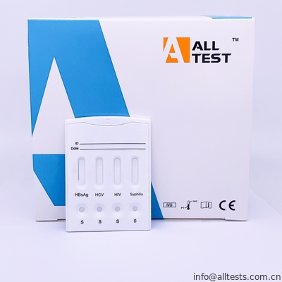 Good price পার্শ্ববর্তী ফ্লো ইমিউনোক্রোম্যাটোগ্রাফিক অ্যাসেস এইচবিএসএজি / এইচসিভি / এইচআইভি / সিফিলিস কম্বো র‌্যাপিড টেস্ট ক্যাসেট অনলাইন